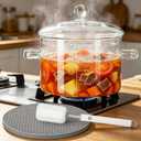 Simmer Pot for Stove Top, 4mm Thick Borosilicate Glass Pots (1.7 Quarts)