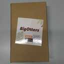 BigOtters Christmas Elf Hat, Long Striped Felt Hat with Cute Brooch Pin for Kids Adults