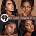 2 Pcs Wig Grip Cap for Women, 4X5 Transparent Lace for Lace Front Wigs, Non Slip Wig Cap with Adjustable Grip Band Make Your Wigs Be Glueless(Brown)