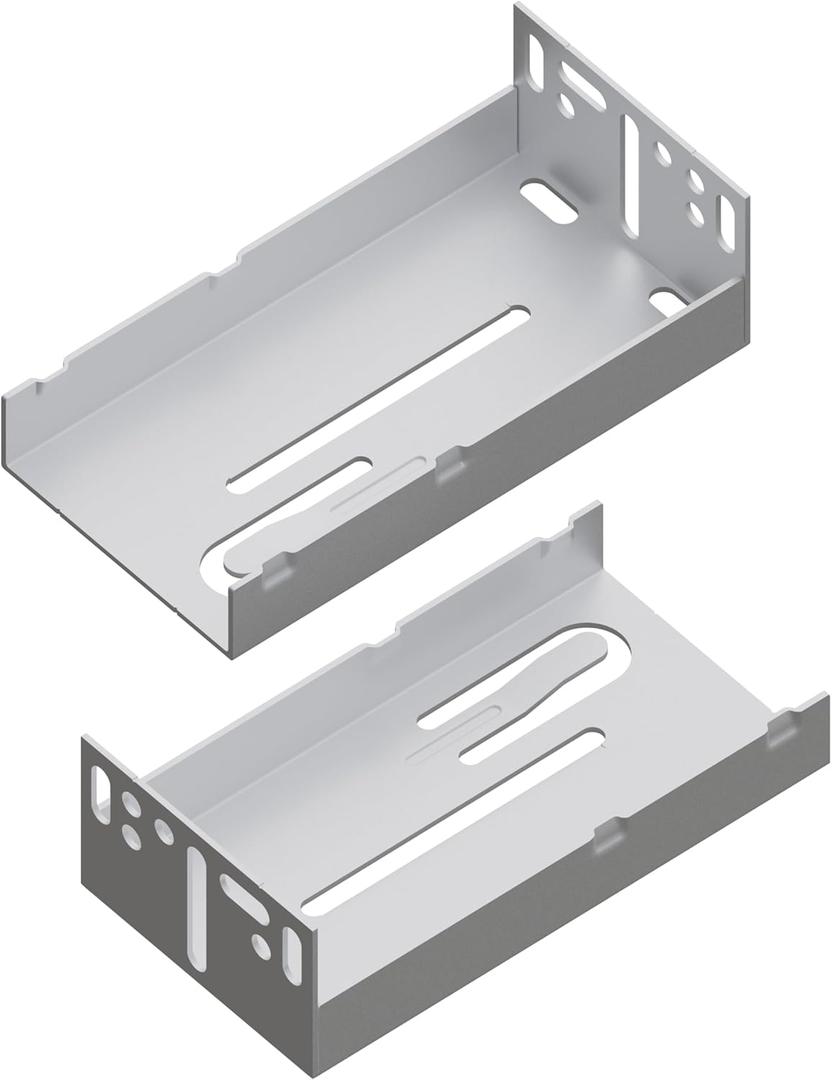 10 Pairs Rear Mounting Brackets for Face Frame Cabinets Replacement Part Drawer Bracket (Width: 45mm) (Rear Mounting Brackets, 10 Pairs) (1.8 Inch)