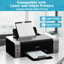 2 x MaxGear 320 Name Badge Inserts Badge Labels, 2.25" x 3.5" Printable Name Tags Insert, Personalized Insert Badges Refill, Custom Card Paper Compatible with Laser/Inkjet Printer, Office, White