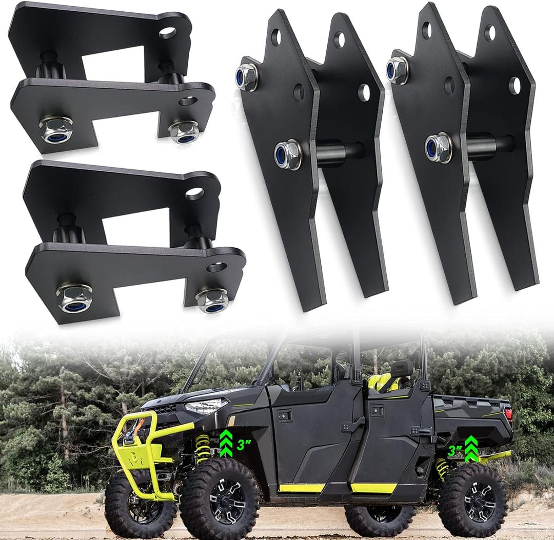 StarknightMT UTV Ranger Lift Kit, 3" Ranger Front & Rear Bracket Lift Kit Compatible with Polaris Ranger 570 Fullsize/XP 570/XP 900/ XP 1000/1000 Diesel 2013-2022 StarknightMT UTV Ranger Lift Kit, 3" Ranger Front & Rear Bracket Lift Kit Compatible with Polaris Ranger 570 Fullsize/XP 570/XP 900/ XP 1000/1000 Diesel 2013-2022