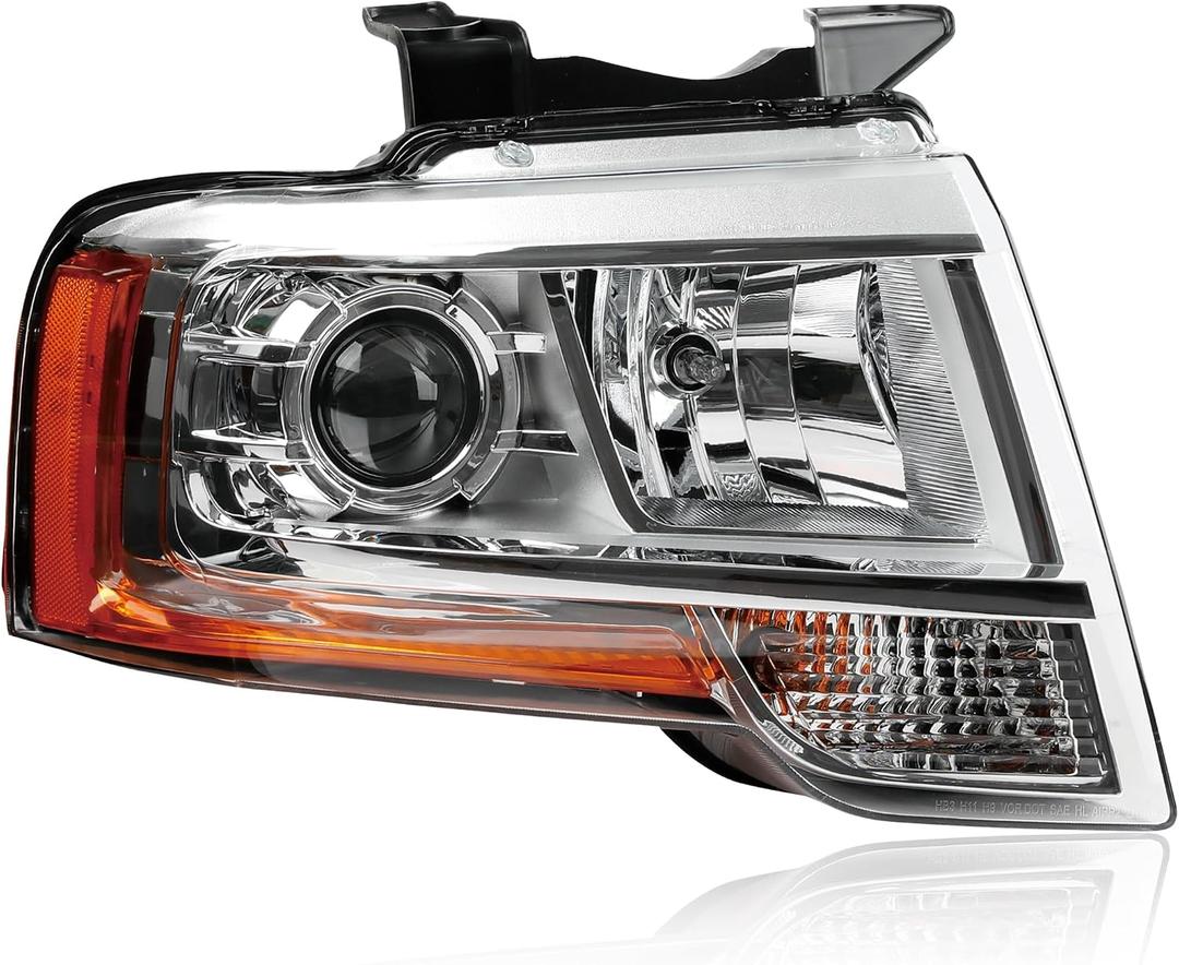 Projector Headlights RH Compatible with 2015-2017 Ford Expedition