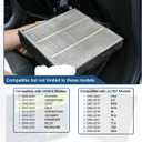 Treeligo CF10134 Cabin Air Filter, Replacement for Accord 2003-2022 Civic 2006-2015 CRV 2007-2016 Odyssey 2005-2017 Crosstour Passport Ridgeline Pilot MDX, w/Upgraded Coconut Shell Activated Carbon