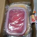 4 Collapsible Silicone Food Storage Containers, Kitchen Stackable Leftover Bento Lunch Meal Box with Plastic Airtight Lids, Leak-proof Camping Food Storage, Microwave Dishwasher Freezer Safe