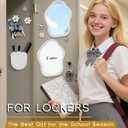 KEYDUACU 12 pcs Girls Locker Accessories, Locker Decorations Including Mirrors, whiteboards, Magnets and organizing Supplies. Ideal for Back-to-School Essentials and The Office (12 pcs-Light Gray)