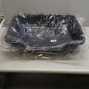 2 Pack Extra Large Dog Litter Box Pan Tray (ABS Material), Low Entry Jumbo Senior Litter Boxes for Multiple Kitten Big Cats, Pet Safe Indoor Dog Potty (Dark Blue, 24" L x 21" W)