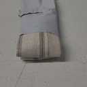 DriftAway Kitchen Curtains Striped Tier Linen Short Pinstripe Cafe Curtains 45 Inch Length for Living Room Bathroom Chris Farmhouse Rustic Rod Pocket 2 Panels Gray