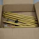 Over The Table Rod Stand with Clamps Adjustable 47"-98" Length 30"-43" Height Gold Table Arch Stand Hanging for Decoration Flowers Display Wedding Birthday Party Halloween Christmas