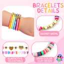 24PCS Kids Friendship Bracelets with Gift Cards, Colorful Heart Bead Adjustable Bracelets, Girls Party Favors Supplies Classroom Prizes Exchange Gifts Little Girls Play Jewelry