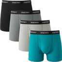 INNERSY Men's Breathable Mesh Boxer Briefs Cooling Moisture Wicking Underwear 4-Pack (L)