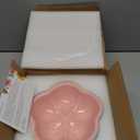 S&Q's CERAMICS Raised Cat Bowl, Elevated Cat Bowl for Food and Water, Ceramic Titled Dish, Anti Vomit & Whisker Friendly, Microwave and Dishwasher Safe (Pink, 5.8")