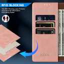 ZZXX for Samsung Galaxy A35 Wallet Case with [RFID Blocking] Card Slot Kickstand Magnetic Closure Leather Flip Fold Protective Phone Case for Samsung Galaxy A35 Case Wallet(Rose Gold-6.6 inch)