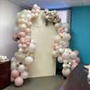 Dusty Pink Balloons, 60Pcs Pastel Light Pink and White Balloon Beige Sand White Champagne Gold Latex Neutral Balloons for Women Birthday Boho Wedding Baby Bridal Shower Party Mothers Day Decorations