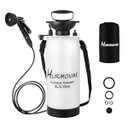 Hurmovae 2.1 Gallon Portable Camping Shower–10 Spray Modes, Insulated Pressure Sprayer, Warm Water Outdoor Shower for Hiking, Beach, Pet Washing, White