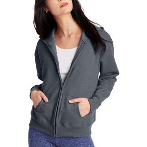 Hanes, Ecosmart Fleece Full Hoodie, Zip-up Hooded Sweatshirt for Women (X-Large, Slate Heather)