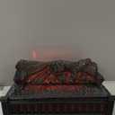 Electric Fireplace Logs Inserts Heater 20-Inch, Remote Controller Fireplace Heater, Adjustable Flame Colors, Realistic Fake firewood Flame, Overheat Protection, Timer, Thermostat, 1500W Black