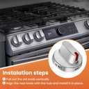 Upgraded 5pcs DG64-00472A / DG64-00347A Stove knobs Compatible with Samsung Gas Range Knobs DG64-00473A,DG64-00347B Stove knob, Replaces FX710bgs, NX58F5500SS, FX510BGS, FX510BGS, NX58F5300SS