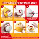 GUKCO Interactive Dog Toys, Squeaky Moving Ball Toy with Jumping & Music Modes, Rechargeable Plush Chew Toys for Small/Medium/Large Dogs to Keep Puppy Busy Pet Toys (Chick)