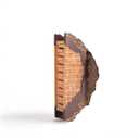 Decorative Chocolate Biscuits Hair Claw Clip, Large 3.7 inch, Brown and Peach Acetate, Metal Spring