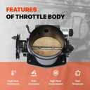 92mm Throttle Body Assembly with TPS IAC for GM Gen III LS1 LS2 LS3 LS6 LS7 LSX LS Throttle Body 4 Bolts Black