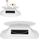 Solar Turntable 360° Rotating Stand, Solar Display Plate, Professional 360 Degree Electric Rotating Display Stand 2.2lb Capacity for Photography Products Display, Pack Of 1