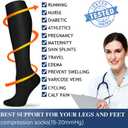 Sooverki Compression Socks for Women and Men Circulation (3/4 Pairs) is Best Support for Running Athletic Cycling Hiking, S/M
