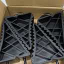 Taifa 4PCS Wheel Chocks for Travel Trailers, RV Wheel Stoppers Tire Chock with Portable Handle for Camper Cars Trucks etc., Black