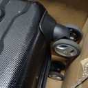 Samsonite Omni PC Hardside Expandable Luggage with Spinner Wheels, Black, Checked-Medium 24-Inch