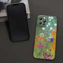 for iPhone 12 Pro Max Case, Gustav Klimt Painting Phone Case for Women, Cute Colorful Flower Garden Plants Phone Cover