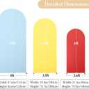 Red Yellow Blue Arch Backdrop Cover Set of 3 Spandex Photo Arch Covers Stretchy Backdrop Baby Shower Birthday Party Arch Covers 7.2 6.6 6 FT Arch Stand Cover Bridal Shower Banquet Decoration