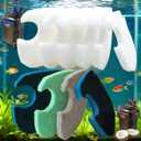 Replacement Canister Filter Pads Compatible with AMOSIJOY 172/225/265GPH Aquarium External Filter, 6 White Floss & 2 Coarse Pads & 1 Phosphate Remover Filter & 1 Nitrite Remover (10 Pcs)