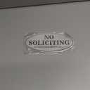 No Soliciting Sign, 2 Pack Self-Adhesive Aluminum Metal No Solitation Do Not Knock or Ring Bell Sign, 7.0 x 3.0 inches Fade Resistang Signs for Office and Home (Brushed Nickel/Black)