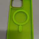 Newfuture Upgraded Magnetic for iPhone 15 Pro Max Case [Compatible with Magsafe] [Mil-Grade Protection], Pocket-Friendly, Translucent Phone Case Cover for iPhone 15 Pro Max 6.7", Fluorescent Green