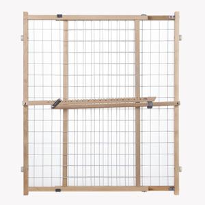 MYPET North States Wire Mesh Dog Gate: 29.5-50" Wide. Pressure Mount. No Tools Needed. Dog Gate 31" Tall, Expandable, Durable Dog Gates for Doorways, Sustainable Hardwood (29.5"-50" Wide, 31" Tall)