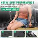 HOCHO Fit for Jeep Tailgate Table with Molle Panel, Heavy Duty Collision-Free Noise Foldable Tailgate Table Fits for 2007-2024 Jeep Wrangler JL JK Accessories