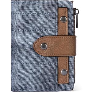 CLUCI Small Wallet for Women Leather Slim Womens Wallet Bifold Multi Card Holder Organizer Designer with Removable ID Window