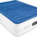 SoundAsleep CloudNine Series Raised Queen Air Mattress with Dual Smart Pump | Dual smart pumps maintain firmness all night with 3 settings; SureGrip bottom helps create a stable guest bed for two adults