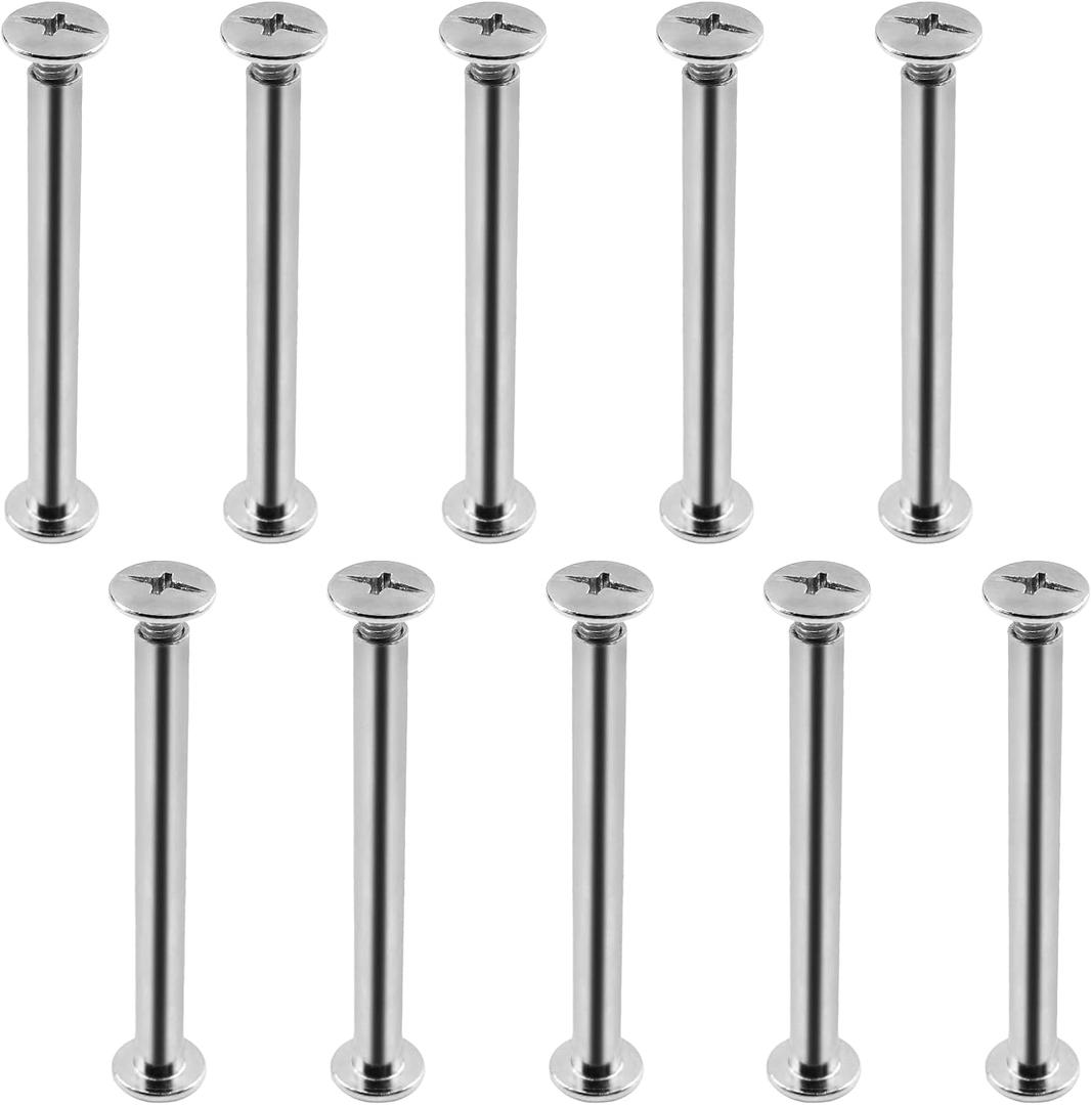 2 x 50 Sets M5 x 50mm Chicago Screw Posts Binding Screws, Phillips Chicago Binding Screws Assorted Kit for Leather, Scrapbook, Book, Photo Albums