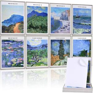 8 Pack Art Acoustic Panels, 48"x32" Soundproof Wall Panels, Decorative Sound Absorbing Panels with Self Adhesive, Sound Dampening Panels, Acoustic Treatment for Home, Office, Studio (Painting)