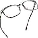 LifeArt Blue Light Blocking Glasses, Anti Eyestrain, Computer Reading Glasses, Gaming Glasses, TV Glasses for Women Men, Anti Glare (Leopard, +5.00 Magnification)
