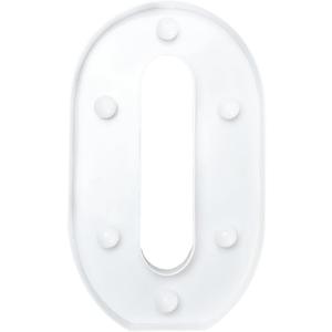 2 x LED Marquee Letter, Light Up Letters, letters for wall decor, Perfect for Parties, Weddings, Store Decorations(0), Waterproof Yard Sign with Neon Effect (White)