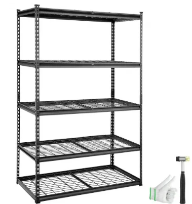 XLZLKHJCL24DXPVPAV0
VEVOR Storage Shelving Unit, 5-Tier Adjustable, 2000 lbs Capacity, Heavy Duty Garage Shelves Metal Organizer Wire Rack, Black, 48" L x 24" W x 72" H for Kitchen Pantry Basement Bathroom Laundry Closet