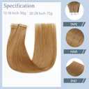 #27 Honey Blonde Tape in Extensions Human Hair 28 Inch Blonde Straight Tape in Seamless Extensions Human Hair Skin Weft Seamless Invisible Unprocessed Virgin Remy Hair 45g 10 Pcs