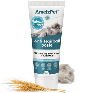 Hairball Remedy for Cats, Anti-Hairball Malt Paste for Pet Fur, Treatment for Long & Short Fur Cats, 4.23 Oz (120g)