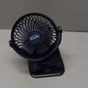 Shinebella AA Battery Powered Clip on Fan with 4-Speed, 5’’ Small Desk Fan with Aroma Function, USB Powered, 360°Rotation, Ultra Quiet, for Golf Cart, Stroller, Bedroom,Car(Batteries Not Included)