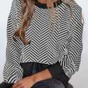 Dokotoo Women's Crewneck Cute Sweaters 2024 Striped Colorblock Fall Winter Knitted Pullover Tops (Medium, White)
