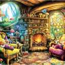 Elf Cave Rest 1000 Piece Puzzle for Adults, Fun Puzzles for Adults 1000 Pieces with HD Print & Poster, 27.5 * 19.7 in Dust Free, for Gifts Halloween Christmas Family Games Lovers