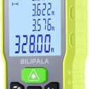 Laser Distance Measuring Tool, 100M/328ft Laser Measure, 2mm Accuracy Laser Distance Meters with Backlit LCD, Measuring Distance, Area, Volume, Pythagorean Mode for Indoor/Outdoor Use(Green Laser)