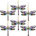 Geelin 6 Pcs Dragonfly Gifts for Women, Dragonfly Ornaments with Story Card, Dragonflies Decor Suncatcher Effect, Dragon Fly Stained Glass Effect for Mom Friend Birthday Gift